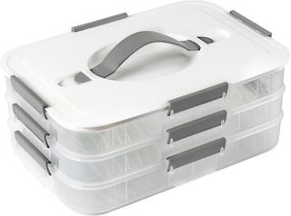 Caja de almacenamiento de plástico con tapa