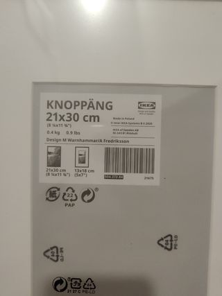 4 marcos 21x30 con paspartú