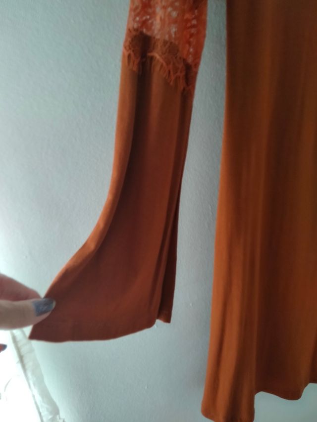 Vestido manga acampada