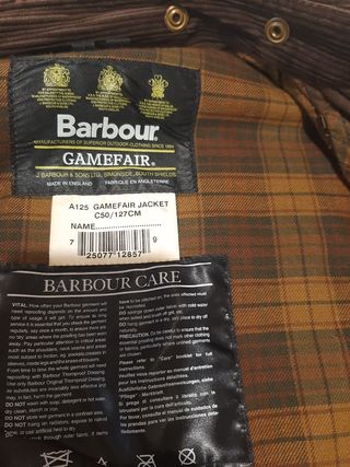 Vendo casaco original Barbour Gamefair XXL