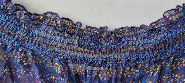 Blusa pura seta Zara, blu, multicolore