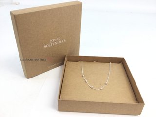 collar plata 925mm con piedra con circonita 23cm