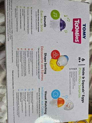 Juguete bebé huevos Tomy