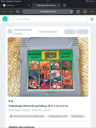 Lote 2 juegos Nintendo game boy 10€