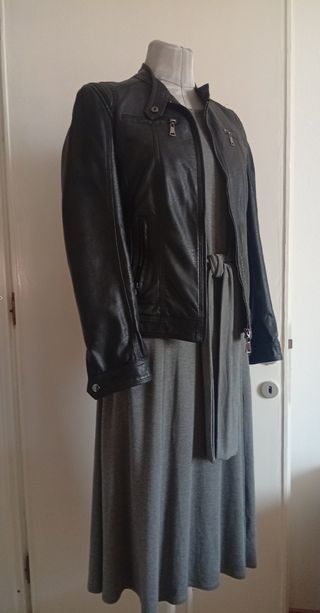 Abito donna e giubbotto nero