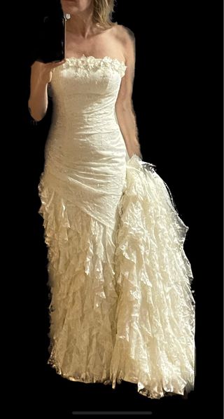 Vestido de novia de blonda