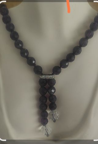 Collar piedras de cristal en amatista