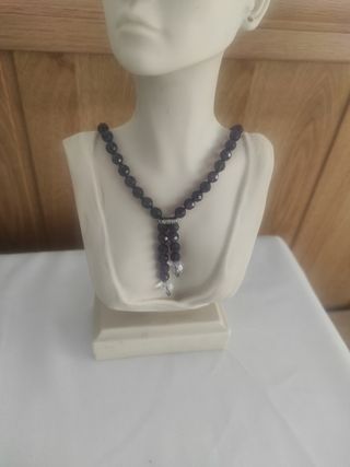 Collar piedras de cristal en amatista