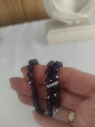 Collar piedras de cristal en amatista