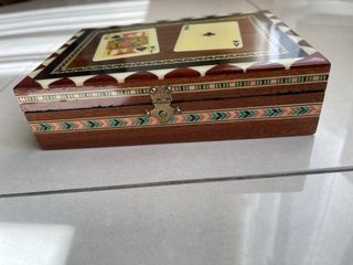 Caja de juego antiguo poker