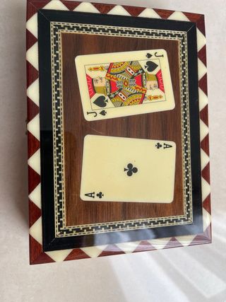 Caja de juego antiguo poker