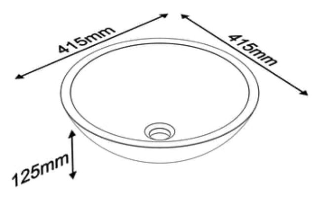 Lavabo de sopreponer gris