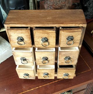 Cajonera joyero vintage de madera