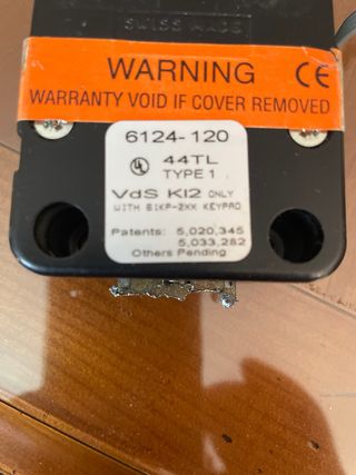 TECLADO CERRADURA ELECTRONICA SARGENT .