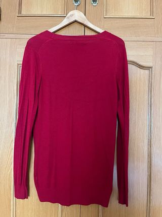 Chaqueta punto ZARA roja talla L 