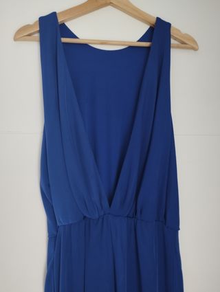Mono largo de invitada azul Talla s