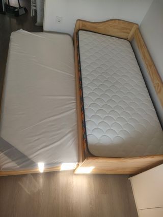 Cama nido con 2 colchones y 2 almohadas