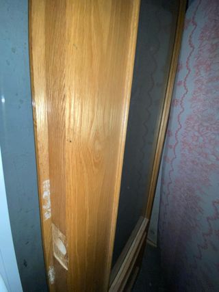 Puerta Madera Maciza y Cristal 72x203 cm (Perfecto