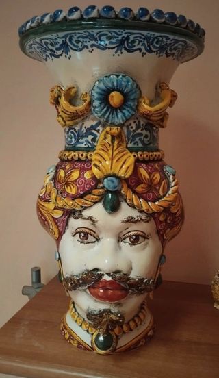 Coppia di Teste di Moro Siciliane -