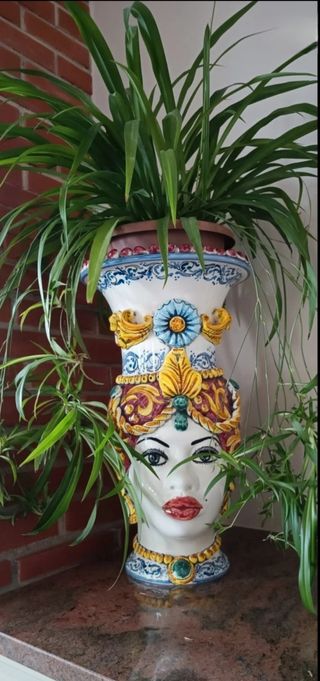 Coppia di Teste di Moro Siciliane -