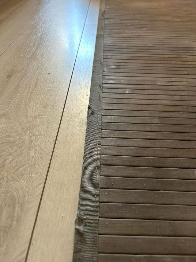 Alfombra bambú gris