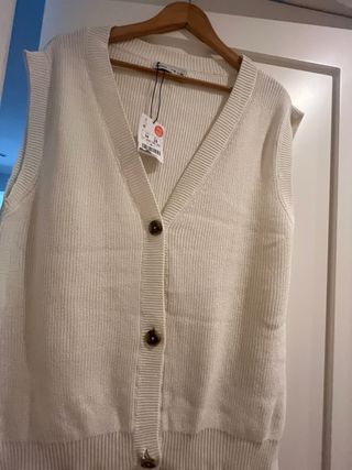 Chaleco chaqueta blanco  nuevo 