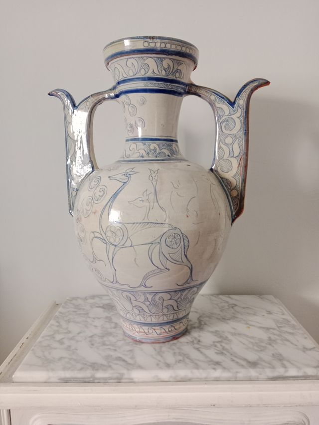 Ánfora decorativa, preciosa réplica Nazarí