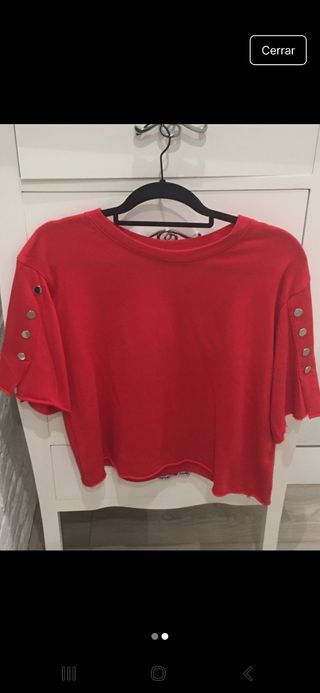 Camiseta roja zara