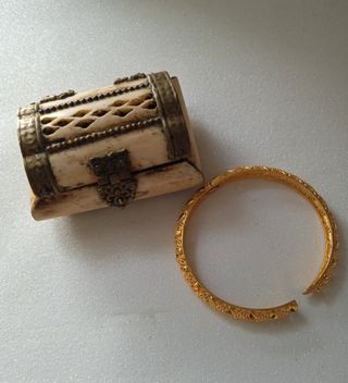 Pulsera India chapada oro 24K