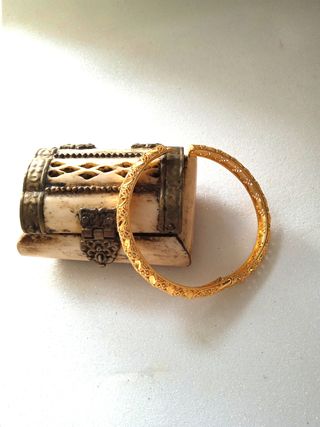 Pulsera India chapada oro 24K