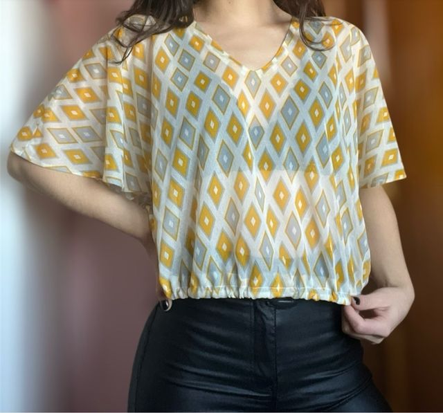 Blusa de rombos vintage