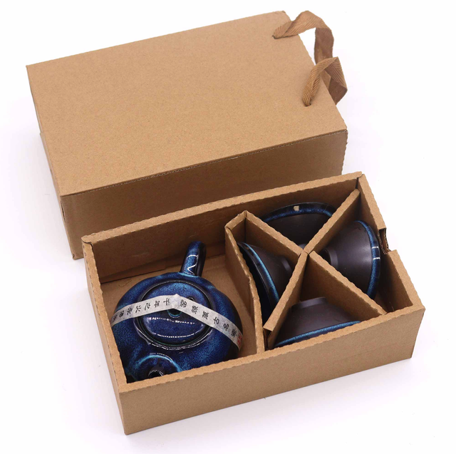 Set tetera y 4 tazas estilo oriental