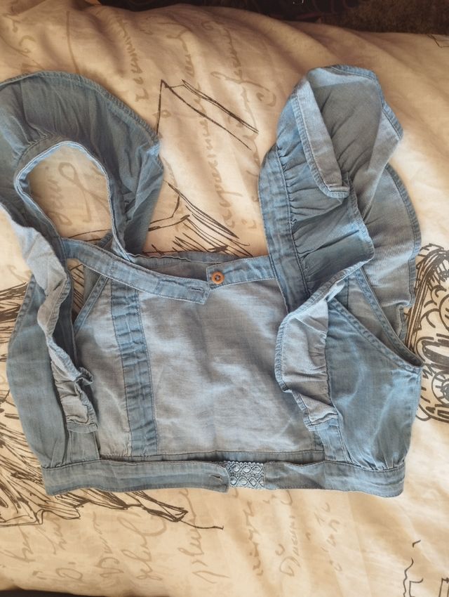 Top vaquero sin espalda