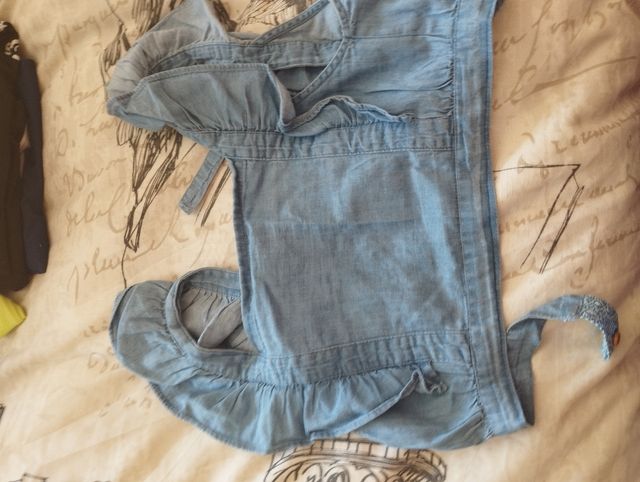 Top vaquero sin espalda