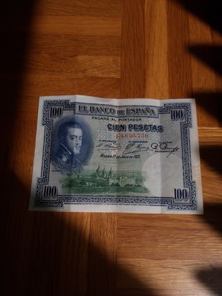 Billete 100 pesetas Felipe II