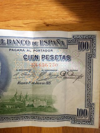 Billete 100 pesetas Felipe II