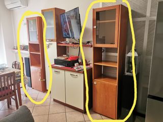 vetrinetta da salotto ciliegio - maniglie nuove