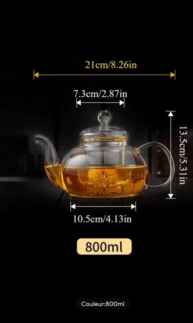 Tetera café thé cristal