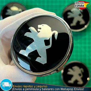 X4 Tapacubos Peugeot 68mm Cubrebujes Tapas Llantas