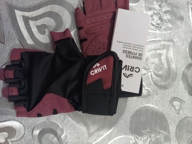 Guantes gimnasio Talla S Rosa. NUEVOS