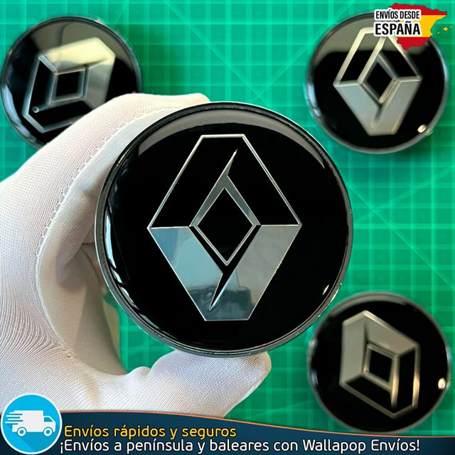 X4 Tapacubos Renault 68mm Cubrebujes Tapas Llantas