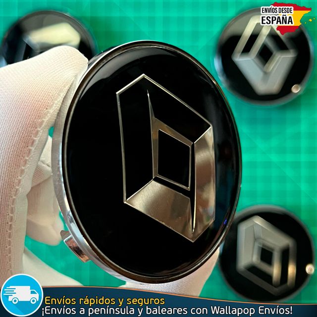 X4 Tapacubos Renault 68mm Cubrebujes Tapas Llantas