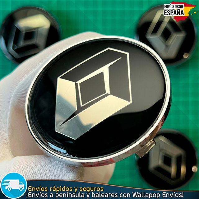 X4 Tapacubos Renault 68mm Cubrebujes Tapas Llantas