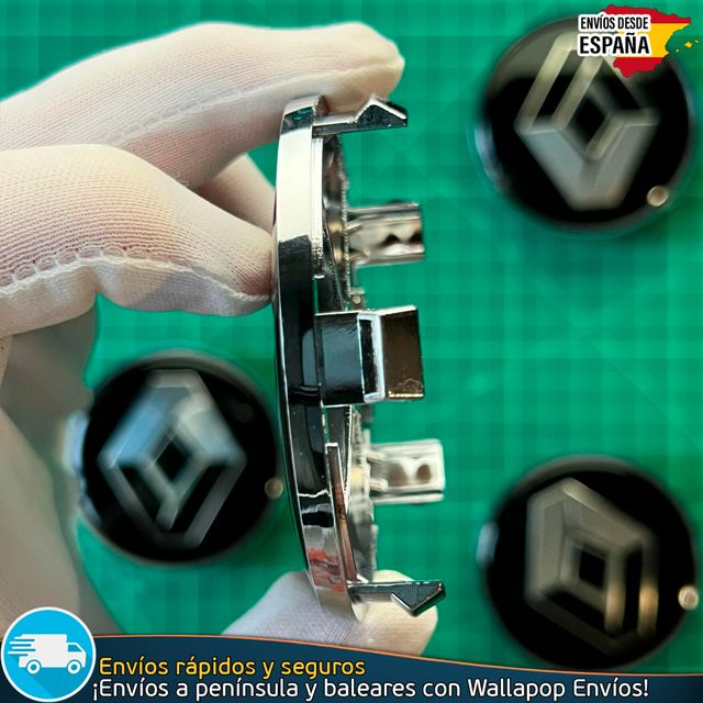 X4 Tapacubos Renault 68mm Cubrebujes Tapas Llantas