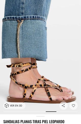Sandalias leopardo piel Stradivarius