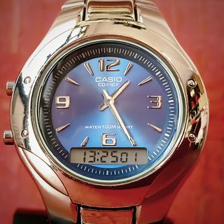 Reloj EDIFICE EFA105 anadigi vintage 90s caja 40mm
