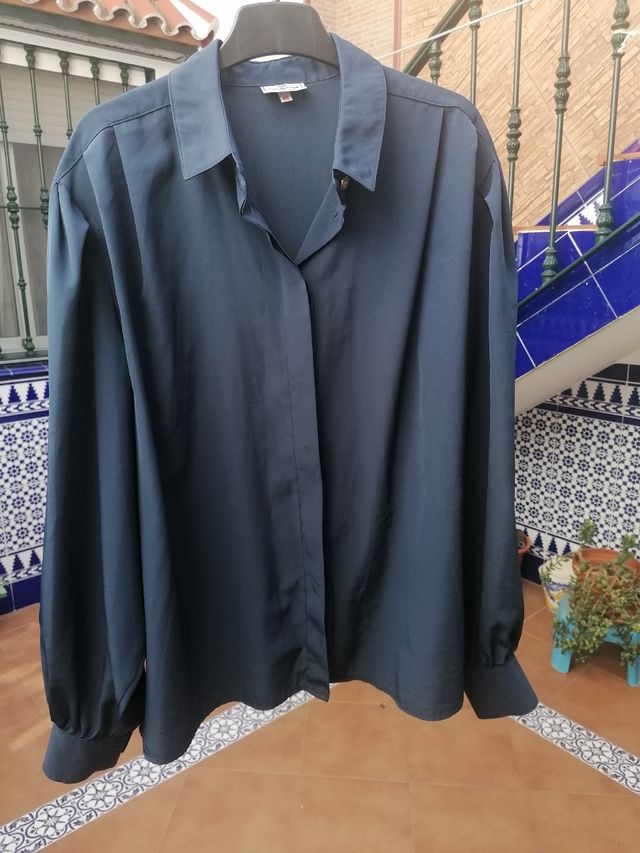 Camisa señora vitange. Azul marino