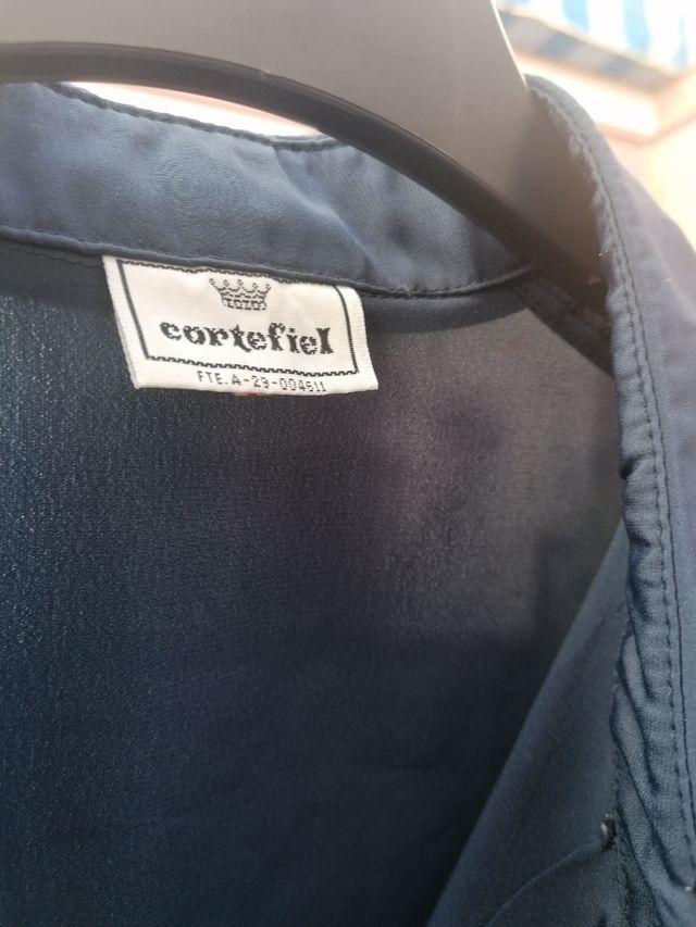 Camisa señora vitange. Azul marino