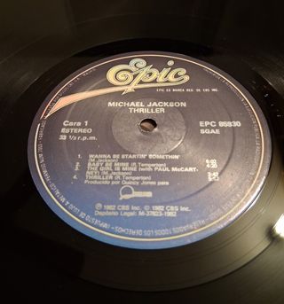 LP de Michael Jackson: "Thriller"-1982