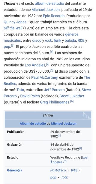 LP de Michael Jackson: "Thriller"-1982